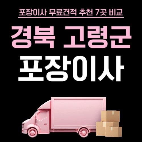 경북 고령군 이삿짐센터 포장이사